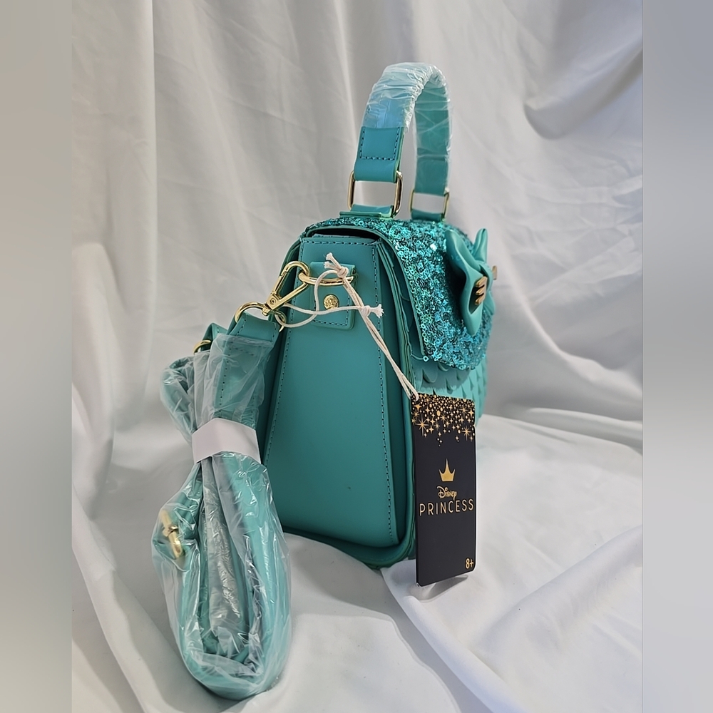 NWT Loungefly Disney The Little Mermaid Sequins Collection Crossbody Blue - Picture 2 of 10